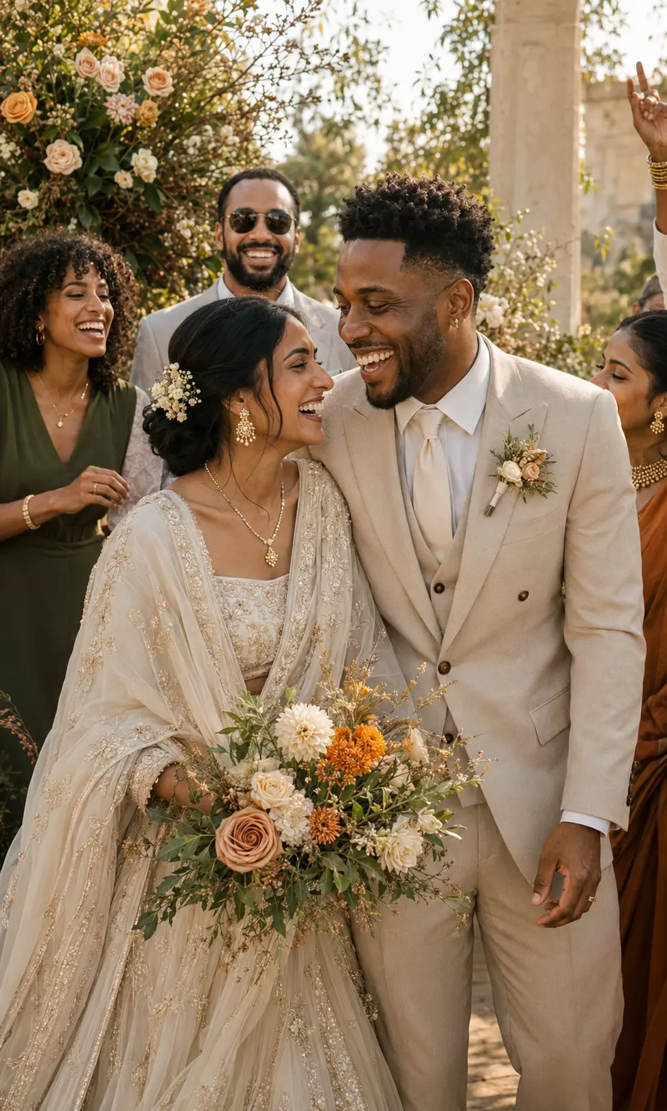 A joyful multicultural wedding celebration